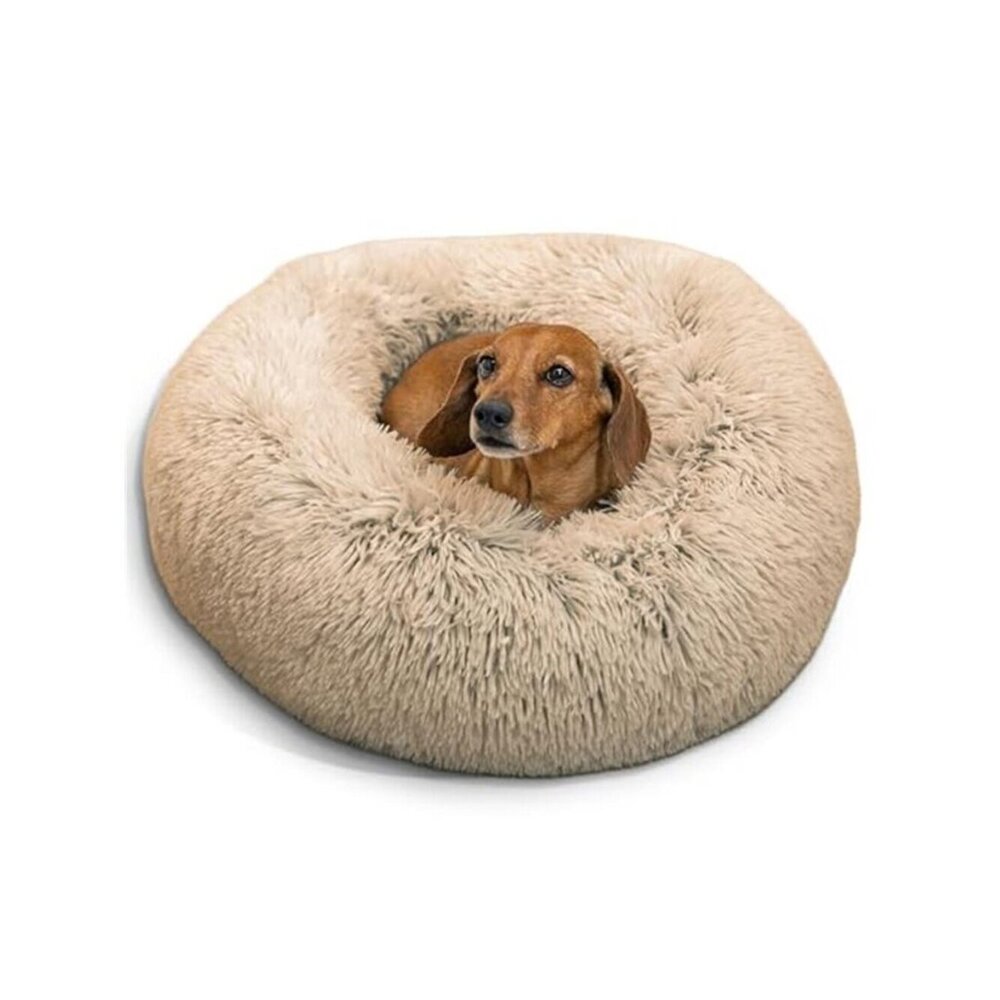Cozy Donut Pet Bed Small Dogs 23in Calming